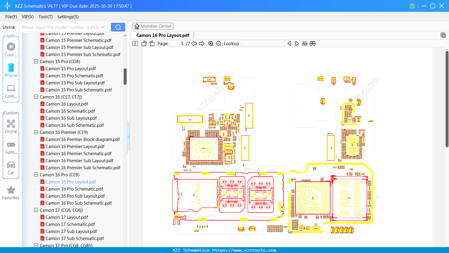 Tecno Camon 16 Pro Layout